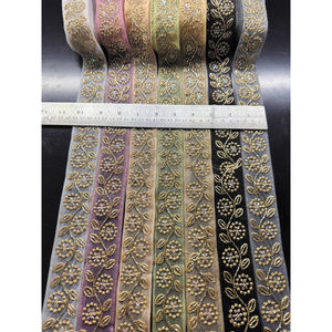 Tissu de dentelle de marque Honey Lace en gros, dentelle brodée à motif floral, style moderne, traditionnel, élégant, pour mariage, style professionnel - Product Image 3