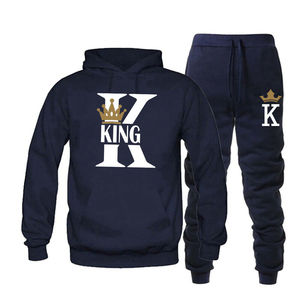ชุดวอร์ม 2 ชิ้น เสื้อฮู้ดดี้และกางเกงขายาว แบบยูนิเซ็กซ์ ระบายอากาศได้ดี กันลม ผลิตจากโพลีเอสเตอร์/คอตตอน - Product Image 6