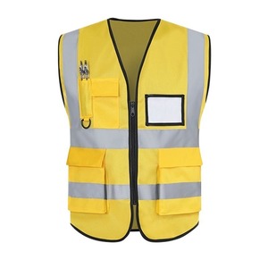 Chaleco Reflectante de Seguridad con Impresión Amarillo Fluorescente Clase 3 para Ciclismo y Control de Tráfico - Product Image 6
