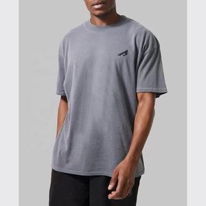 เสื้อยืดโอเวอร์ไซส์สไตล์สตรีท ผู้ชาย ผลิตตามสั่ง OEM คอกลม ผ้าฝ้ายแท้ ล้างสีแบบวินเทจ - Product Image 1