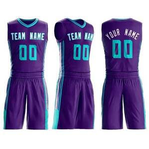 Ensemble de maillots de basket-ball respirants confortables personnalisés gratuits Nom et emblème de l'équipe imprimés Uniforme de basket-ball personnalisé - Product Image 3