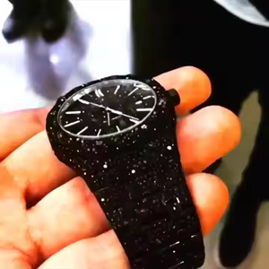 Haute Qualité Luxe Hiphop Glacé VVS Clarté Moissanite Diamant Clouté En Acier Inoxydable Designer Montre pour Hommes Femmes - Product Image 5