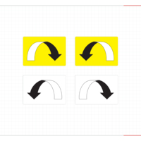 Ensemble d'autocollants adhésifs résistants à l'huile pour symboles de flèches directionnelles, signalisation routière, sécurité routière, indication de direction, avertissements et icônes de navigation