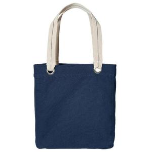 Allie Tote <b>Bag</b> Colorful Cotton Canvas with Durable Interior Lining Eco-Friendly <b>Long</b> Handle for Daily Use Advertising Gifts - Product Image 5