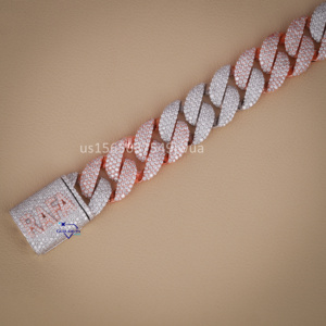 Rapero Hip Hop 925 Plata Iced Out VVS Moissanite diamante cubano pulsera con nombre logotipo personalizado Joyería de diamantes al por mayor - Product Image 3