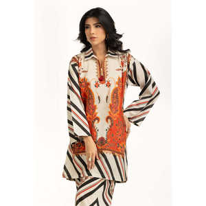 Conjunto de 2 Piezas IPST-55040 Bohemian Cross Slub con Estampado, Shorts de Crepé para Primavera/Verano, Tallas XS a 3XL - Product Image 1