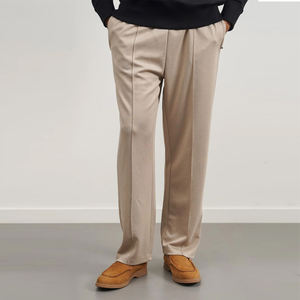 Pantalon en toile décontracté pour homme, taille mi-haute, respirant, devant plissé, poids lourd, 100% coton, fermeture élastique à la taille, hiver, numérique - Product Image 4