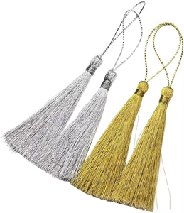 Pack of Handmade Silk <b>Tassels</b> Premium Quality Decorative <b>Tassels</b> for DIY <b>Crafts</b> Garments Home and Accessories - Product Image 2