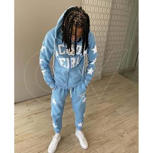 Survêtements surdimensionnés avec logo imprimé personnalisé Sweat à capuche en coton Slim Fit Survêtement pour hommes Ensemble jogging Ensemble Survêtement - Product Image 2