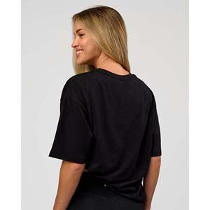 T-shirt en coton noir surdimensionné pour femmes grandes tailles - VS1 Profitez du voyage - Product Image 6