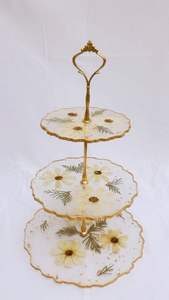 Bricolage fait à la main 3 niveaux fruits et plateau à thé Table Silicone moule divertissant lié affichage résine Arts épicentres 'artisanat approvisionnement - Product Image 2