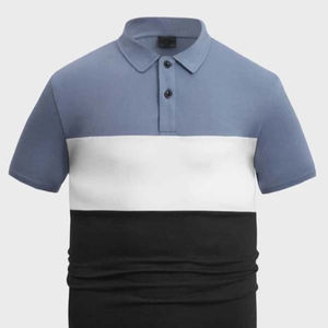 Conception personnalisée bloc de couleurs séchage rapide t-shirt de golf décontracté polo pour hommes - Product Image 1