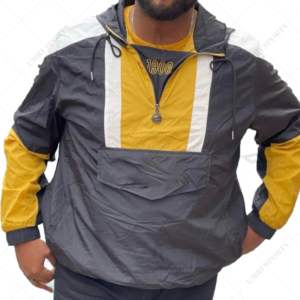 Alpha personnalisé | Phi | Veste coupe-vent demi-fermeture éclair Alpha vestes pour hommes coupe-vent randonnée imperméable Anorak veste de pluie grec - Product Image 6