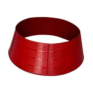 Collar de árbol de metal para árbol de Navidad, casa de campo, anillo de base duradero rústico, acero ajustable, decoración elegante para el hogar de vacaciones - Product Image 2