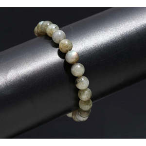 100% Natural 8 mm Smooth Round <b>Beaded</b> <b>Bracelet</b> Healing Labradorite 7 Inches Ball Shape for Gift - Product Image 2