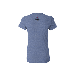 Femmes # T-shirt en jersey à col en V profond Triblend pour athlètes du monde entier - Product Image 1