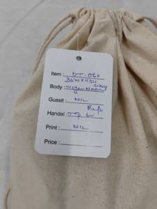 Eco-Friendly Unisex Casual Cotton <b>Drawstring</b> Tote Bag Made in India - Product Image 2