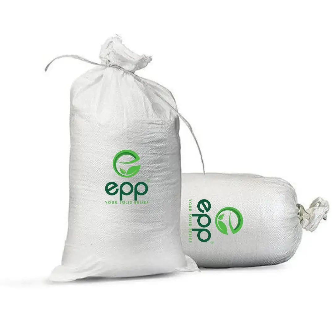 Vente en gros de sacs d'emballage en plastique vides de 25kg 50kg sac en polypropylène PP tissé farine maïs grain riz graines fourragères