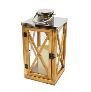 Lanterne en bois artisanale écologique en bois naturel de haute qualité avec poignée RPE pour la décoration de la maison et du jardin - Product Image 6