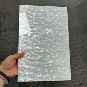แผ่นอะคริลิคสีขาวไข่มุกแผงตกแต่งอะคริลิกสีขาว8 * 12in แผ่นอะคริลิกหนา3มม. - Product Image 2