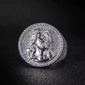 8.00Ct Ice Out VVS Moissanite Oro blanco Corte redondo Diamante Hip Hop Joyería Anillo de aniversario para hombres Plata de Ley 925 - Product Image 1