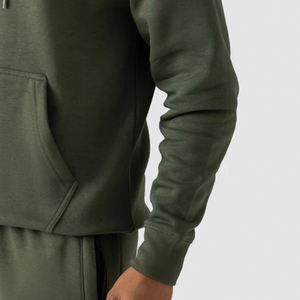 2025 nouvelle mode hommes couleur unie à capuche Logo personnalisé sweat à capuche polaire pour la salle de sport quotidienne vêtements de plein air utiliser OEM/ODM disponible - Product Image 5