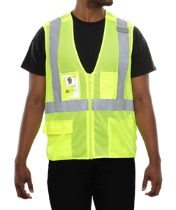 เสื้อกั๊กนิรภัยสำหรับผู้ชายเสื้อกั๊กนิรภัยสะท้อนแสง Hi VIS ออกแบบได้เอง - Product Image 4