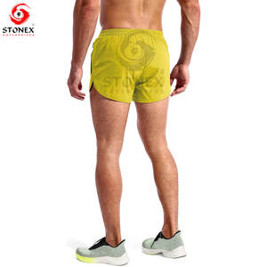 Wholesale Custom Logo Solid Color Streetwear <b>Drawstring</b> Blank Canvas Knitted Jogging Shorts Men's Athletic Shorts - Product Image 6