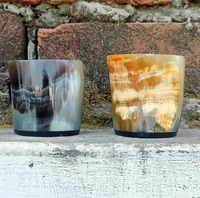 Verre à liqueur en corne écologique |   Verre à cocktail de style américain fait main de qualité supérieure, recyclable, idéal pour les cadeaux et les fêtes, au meilleur prix