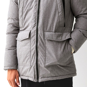 2025 Parka de invierno a prueba de viento para hombre, chaqueta de Color sólido con cremallera, prendas de vestir informales impermeables, chaqueta de talla grande para hombre - Product Image 2