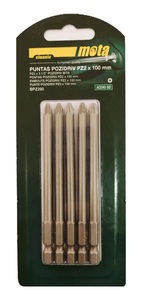 Confezione da 5 punte per cacciavite Pozidriv PZ2 da 70 mm (Mota BPZ270) - Product Image 1