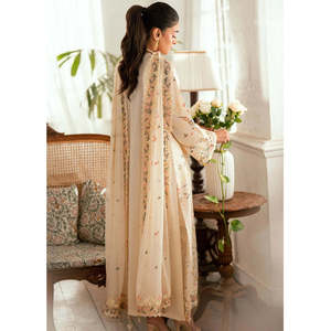 Conjunto de Traje de Verano 2026 para Mujer QALAMQAR de 3 Piezas: Camisa Transpirable Bordada en Tela de Césped, Dupatta Bordada en Tela Khaadi y Pantalones BIC-4653 - Product Image 4