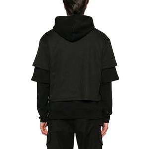 OEM Custom Elegant Double Layered Design Jersey Texture Waffle Knit <b>Overlay</b> Men Customization Pullover Hoodie For Men - Product Image 2