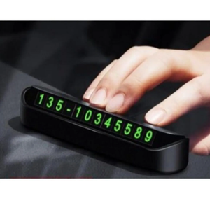 Support de numéro de téléphone pour pare-brise de voiture Mucit Home Car Parktel, noir - Product Image 1