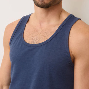 Débardeur d'été en coton respirant sans manches OEM personnalisé pour hommes grande taille Fit Logo Printing for Gym Streetwear Brand Exposure - Product Image 4