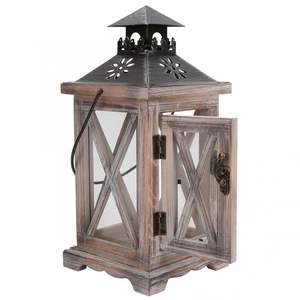 Juego de Faroles de Madera Únicos de Arte Moderno Hechos a Mano por Prisma Designs |   Portavelas Decorativo para Ventana |   Decoración Navideña Rústica para el Hogar - Product Image 4