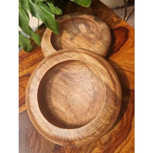 ชามไม้ทำด้วยมือคุณภาพสูงเหมาะสำหรับสลัดผลไม้และของว่างชามเสิร์ฟไม้ธรรมชาติสำหรับบ้านร้านอาหาร - Product Image 3