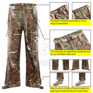 Ensemble de tenue de camouflage de chasse en toile respirante personnalisée pour hommes - Product Image 5