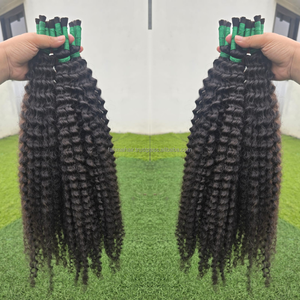 Luxury Kinky Curly Hair Bundles 100% Human Hair Cuticle Aligned Virgin Remy <b>Extensions</b> Tangled Free Chemicals Free Indonesian - Product Image 1