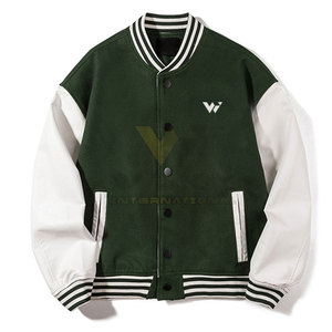 Veste universitaire personnalisée pour hommes et femmes, vente en gros OEM, patchs en chenille personnalisés, veste universitaire - Product Image 1