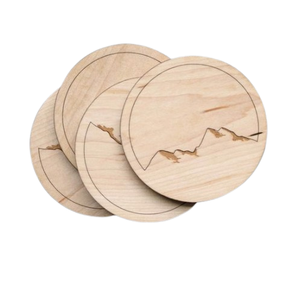 Porte-gobelet à thé en bois massif Pot à boisson Thé Tasse à café Dessous de verre en bois blanc uni pour boissons Dessous de verre en bois d'acacia naturel - Product Image 2