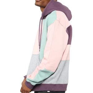 Vente en gros de vêtements de sport Muscle Fit de haute qualité pour hommes, sweat à capuche amincissant personnalisé en éponge française surdimensionné Color Block avec fermeture éclair - Product Image 4