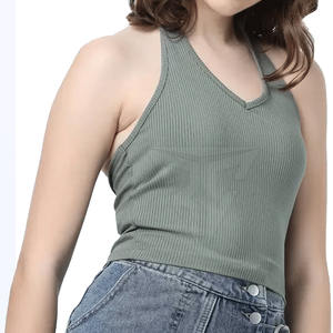 Camiseta sin mangas sostenible de talla grande para mujer, diseño único, informal, transpirable, al por mayor - Product Image 6