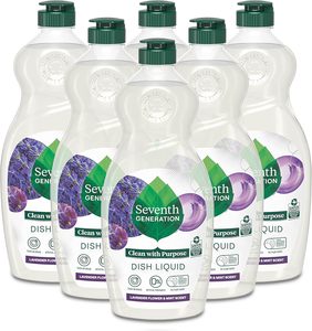 Jabón Líquido para Platos Seventh Generation, Aroma a Lavanda y Menta, Paquete de 6, Jabón Lavavajillas, Detergente Líquido para Platos, 19 oz - Product Image 5