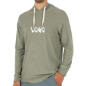 T-shirts pour hommes avec capuche personnalisés en Offre Spéciale à vendre bas quantité minimale de commande bas prix T-shirts haut de gamme avec capuche pour la salle de sport acceptent les services OEM/ODM - Product Image 1