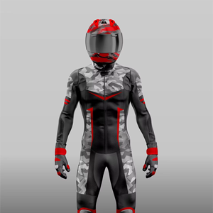 Combinaison moto Denork pour homme, cuir véritable de qualité supérieure, 1 pièce, combinaison de course/de conduite, cuir de vache/kangourou, MotoCP Traje CE - Product Image 1