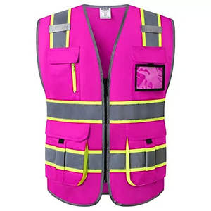 Gilet de travail réfléchissant en tissu sur mesure Gilet de sécurité routière Vêtements réfléchissants de qualité supérieure Gilet de travail Hi Viz - Product Image 5
