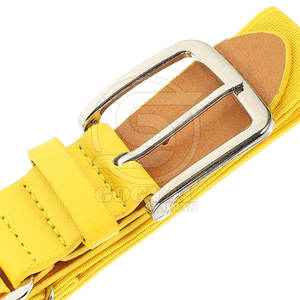 Ceinture de baseball au design unique, faible MOQ, couleur jaune, réglable, légère - Product Image 6