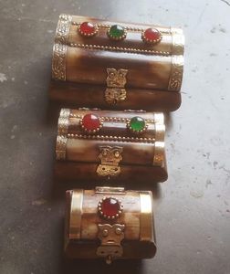 Caja con Incrustaciones de Hueso, Hecha a Mano en India, Caja de Regalo de Lujo de Alta Calidad para Almacenamiento, Diseño Moderno, Caja de Joyería de la India - Product Image 4