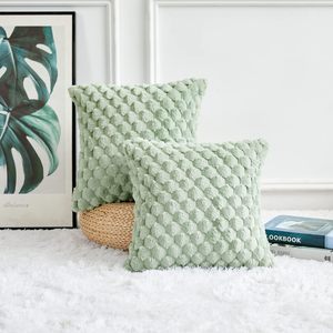 Soft Cozy Decorative Throw Pillow <b>Covers</b> Fuzzy Plush Faux Fur Luxury Cushion <b>Cover</b> Pillowcase for <b>Sofa</b> Couch 16x16 Inch No Latex - Product Image 3